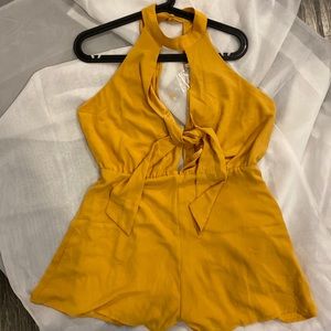 Yellow Romper by Lush in Size: L (see model pics)